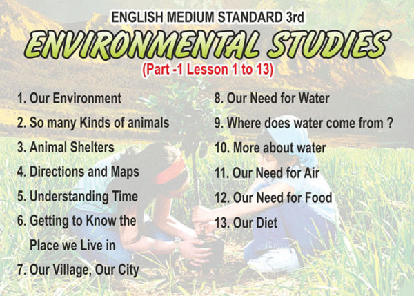 Third Standard Environmental Studies Part A Lesson 1 To 13 English Medium
