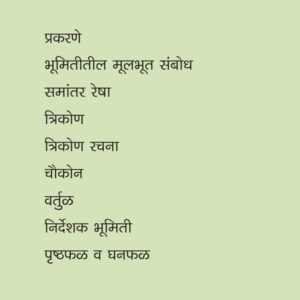 Ninth standard marathi medium Geometry details